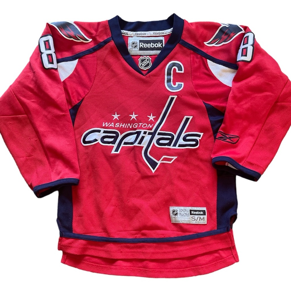ALEXANDER OVECHKIN Washington Capitals NHL Reebok Hockey Jersey Boys Youth S/M